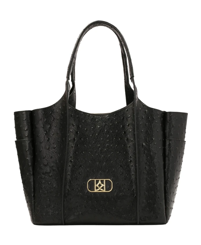 Эффектная сумка через плечо с рисунком под страусиную кожу. Kazar, черный
Эффектная сумка через плечо с рисунком под страусиную кожу. Kazar, черный