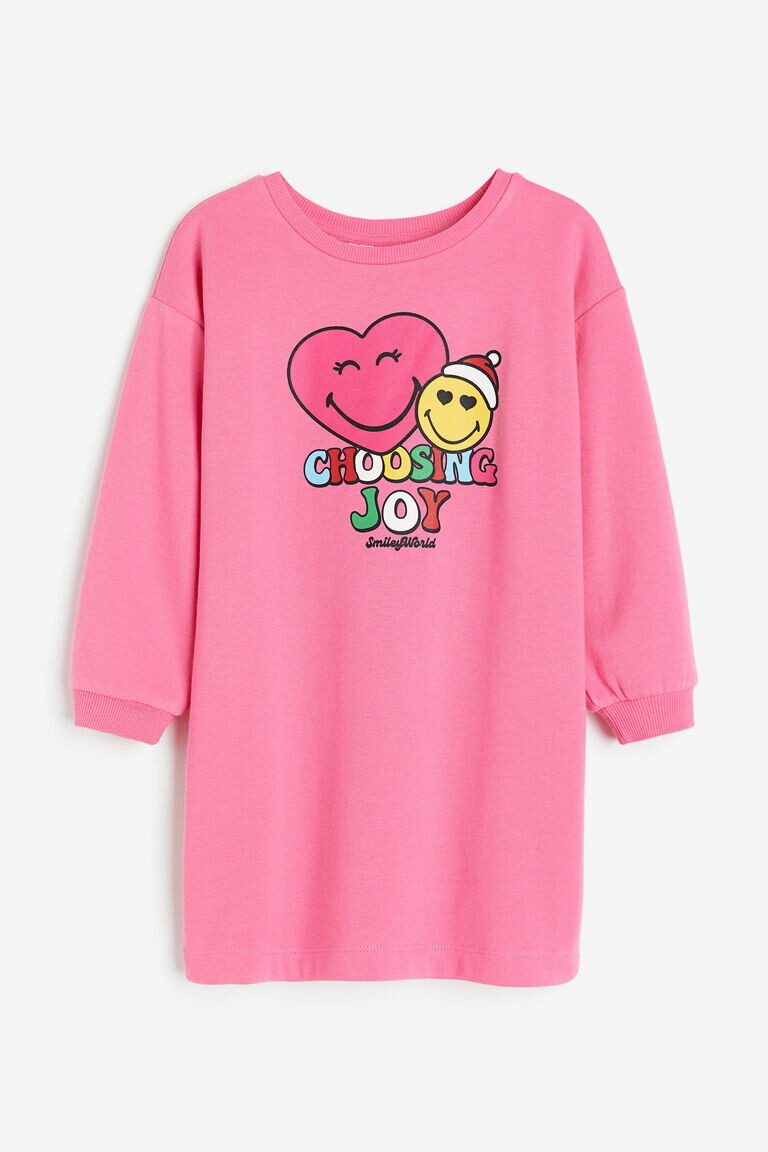 Платье-толстовка с принтом H&M, розовый
Платье-толстовка с принтом H&M, розовый