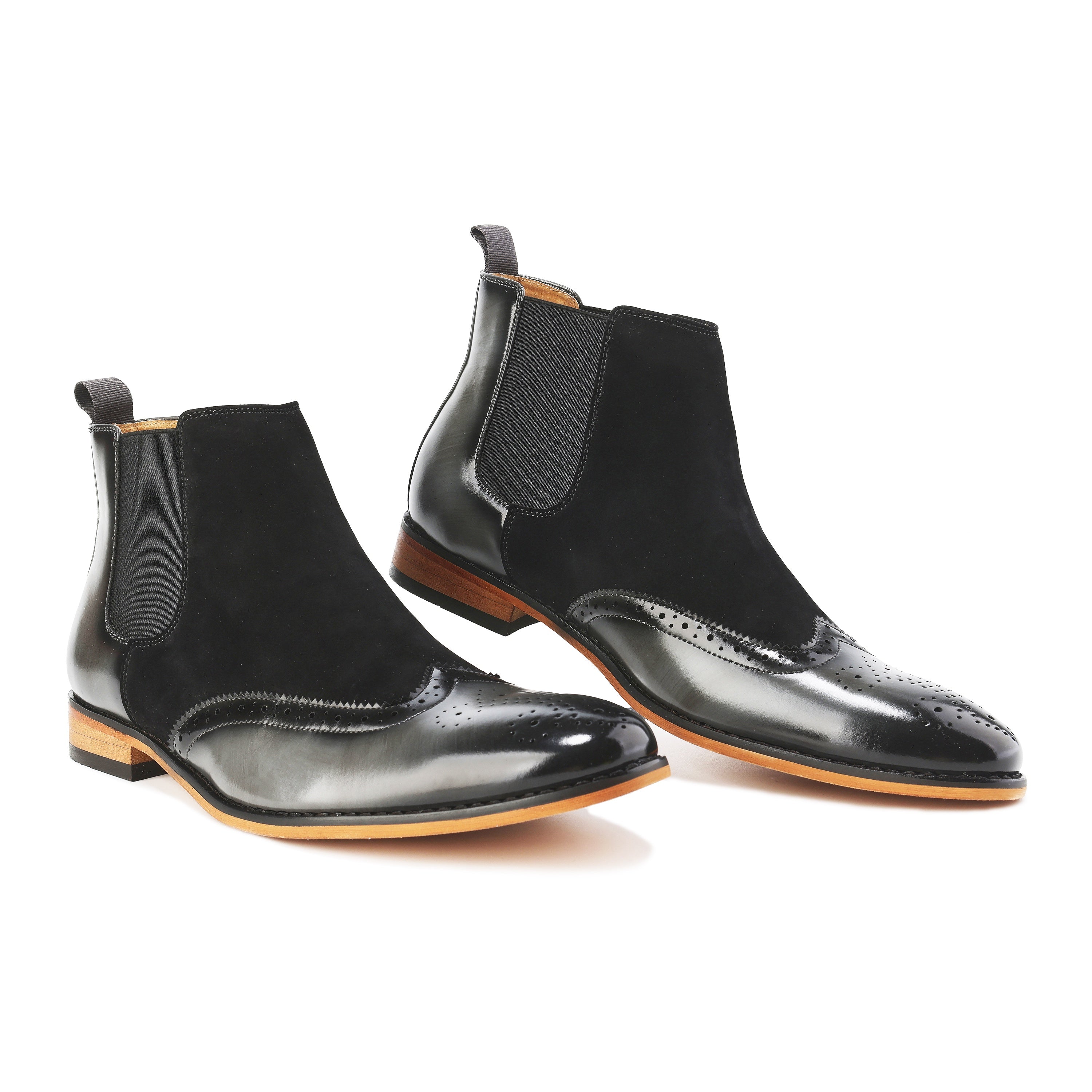 Мужские двухцветные ботинки Chelsea Wingtip Brogue от Gino Vitale, серый/черный
Мужские двухцветные ботинки Chelsea Wingtip Brogue от Gino Vitale, серый/черный