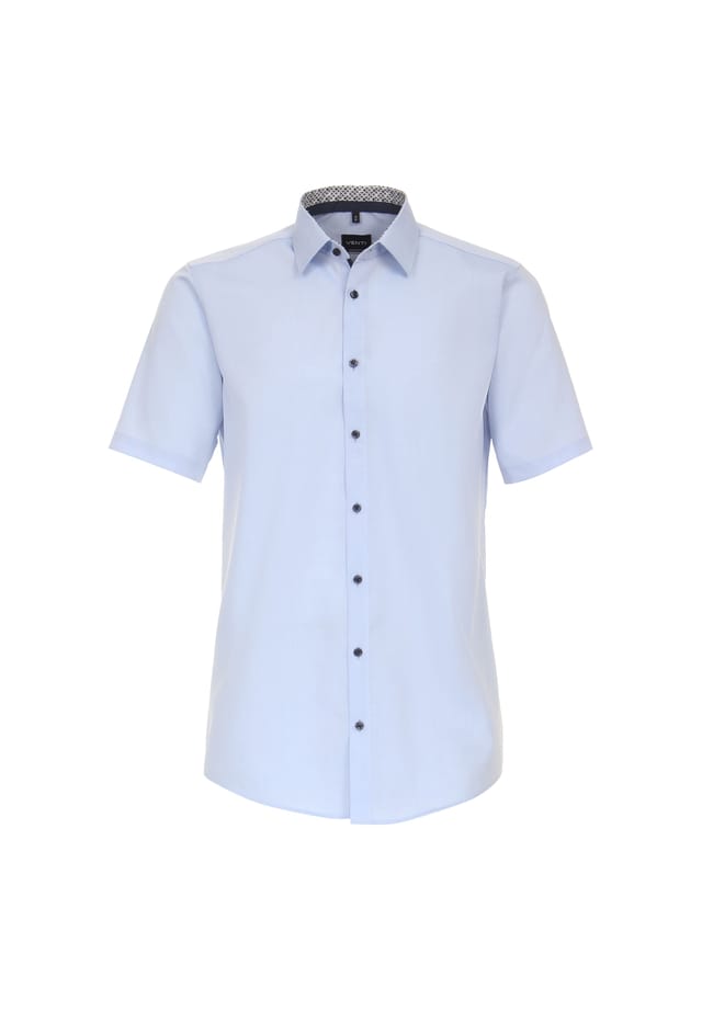Рубашка делового покроя с коротким рукавом однотонная современный крой Venti, голубой
Рубашка делового покроя с коротким рукавом однотонная современный крой Venti, голубой