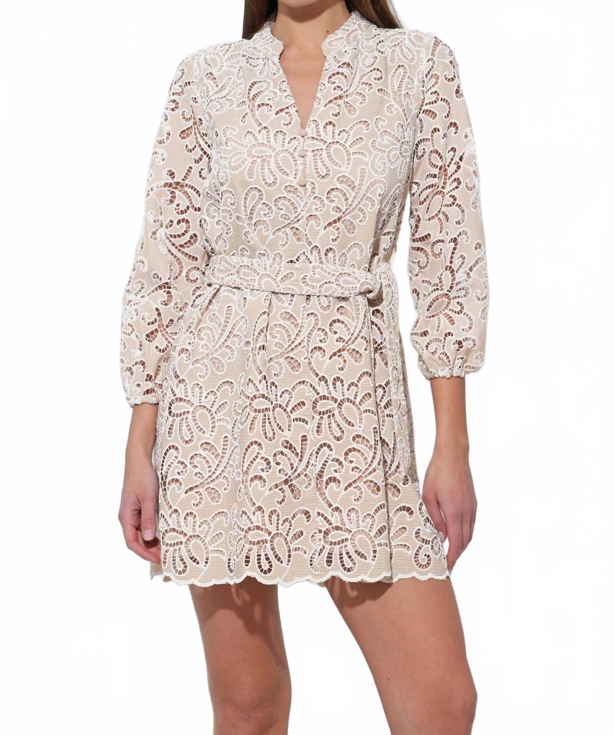 Adelyn rae Платье Lina с вышивкой, перфорацией и фестончатым краем, с поясом, натурального цвета
Adelyn rae Платье Lina с вышивкой, перфорацией и фестончатым краем, с поясом, натурального цвета
