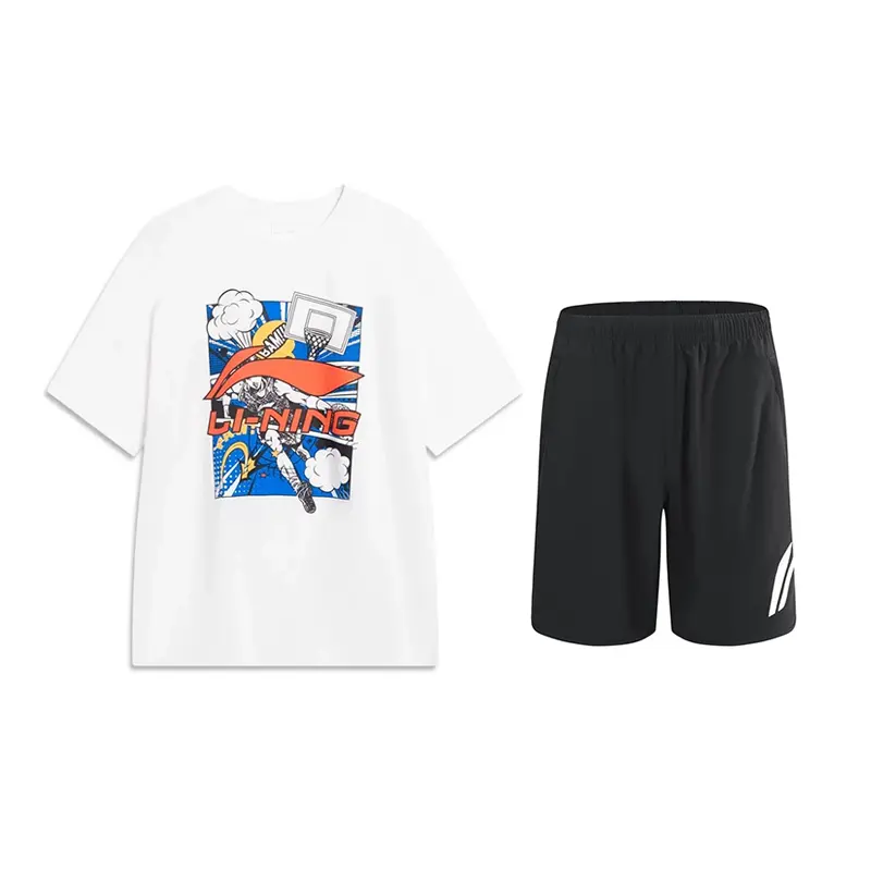 LiNing Повседневная спортивная одежда унисекс, белый синий-born short-sleeved shirt+черный logo shorts
LiNing Повседневная спортивная одежда унисекс, белый синий-born short-sleeved shirt+черный logo shorts