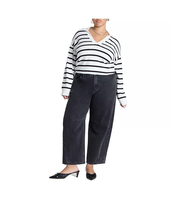 Женские джинсы Barrel Leg с вытачками ELOQUII, мультиколор
Женские джинсы Barrel Leg с вытачками ELOQUII, мультиколор