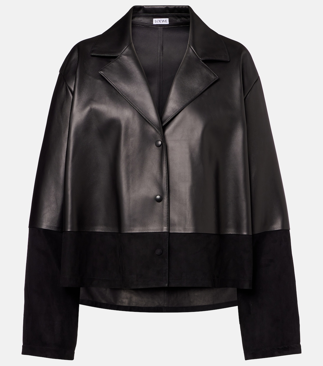 Кожаная куртка с замшевой отделкой Loewe, черный
Кожаная куртка с замшевой отделкой Loewe, черный