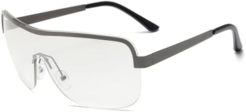 Модные солнцезащитные очки в полуободковой оправе для женщин и мужчин, для активного отдыха и путешествий, большие, цельные, стильные, с защитой от УФ-излучения UV400 MTZJH, Gun Silver
Модные солнцезащитные очки в полуободковой оправе для женщин и мужчин, для активного отдыха и путешествий, большие, цельные, стильные, с защитой от УФ-излучения UV400 MTZJH, Gun Silver