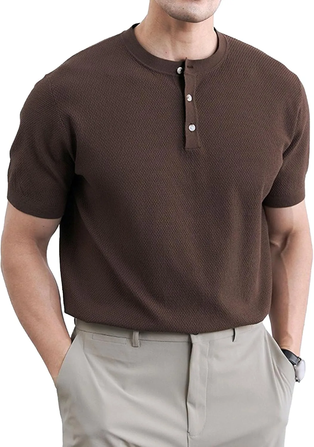 Мужская стильная футболка с полосками и круглым вырезом Aosufei
Мужская стильная футболка с полосками и круглым вырезом Aosufei