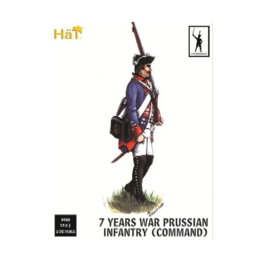 7-летняя война Прусское пехотное командование, Historical Plastic Military Figures - Napoleonic (1:32) (Hat Industries)
7-летняя война Прусское пехотное командование, Historical Plastic Military Figures - Napoleonic (1:32) (Hat Industries)