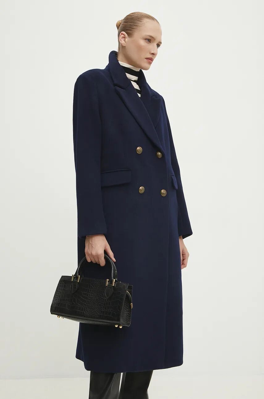 Шерстяное пальто Answear Lab, темно-синий
Шерстяное пальто Answear Lab, темно-синий