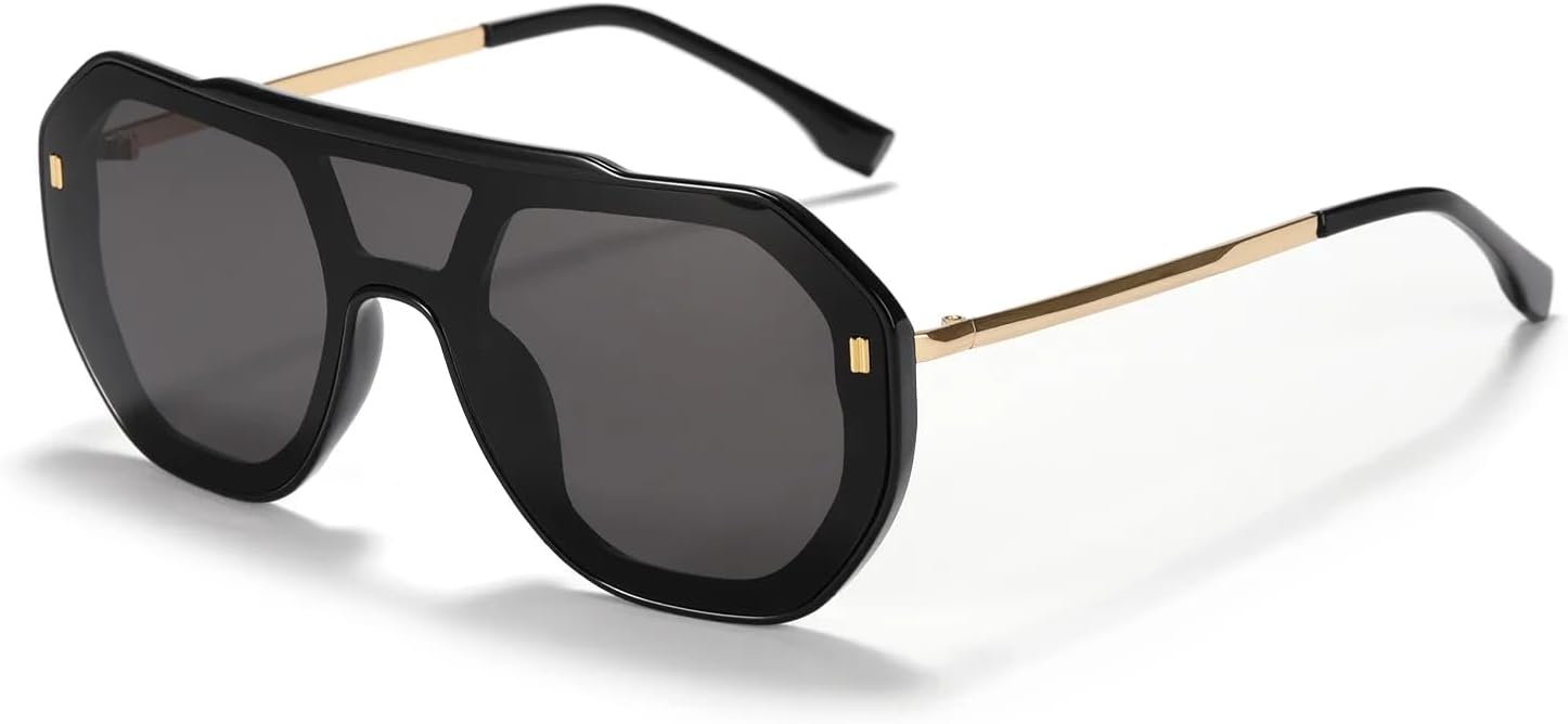 Ретро-модные солнцезащитные очки большого размера для женщин и мужчин, классические винтажные, с защитой от УФ-излучения UV400, для активного отдыха на природе VFDHN, Black
Ретро-модные солнцезащитные очки большого размера для женщин и мужчин, классические винтажные, с защитой от УФ-излучения UV400, для активного отдыха на природе VFDHN, Black