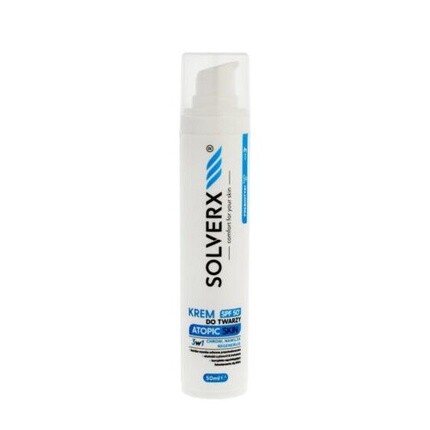 Крем для лица для атопической кожи 3в1 с SPF50+ 50мл, Solverx 
Крем для лица для атопической кожи 3в1 с SPF50+ 50мл, Solverx