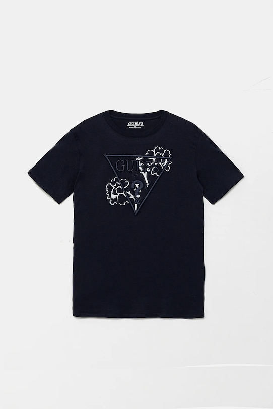 Детская хлопковая футболка Guess, темно-синий
Детская хлопковая футболка Guess, темно-синий