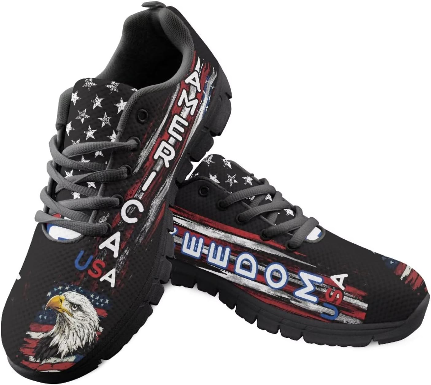 Женские модные кроссовки Jeiento с американским флагом для мужчин и женщин, повседневные спортивные кроссовки на шнуровке и без шнурков для комфортной ходьбы, American Flag Eagle
Женские модные кроссовки Jeiento с американским флагом для мужчин и женщин, повседневные спортивные кроссовки на шнуровке и без шнурков для комфортной ходьбы, American Flag Eagle