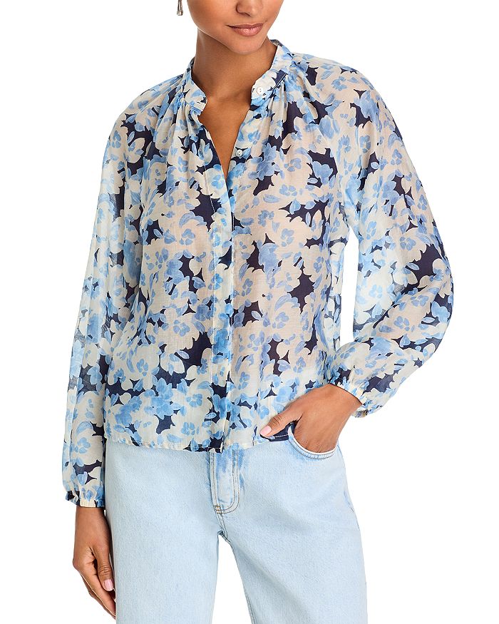 Блузка с цветочным принтом и сборчатым воротником Bella Dahl, синий
Блузка с цветочным принтом и сборчатым воротником Bella Dahl, синий