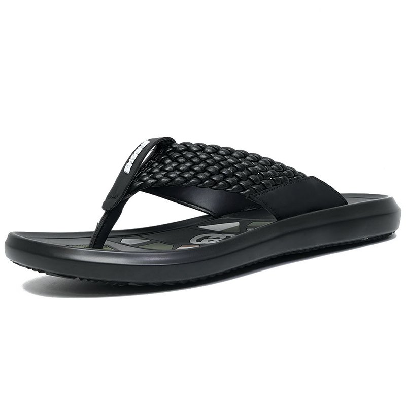 SENJIALUO Мужские черные шлепанцы с резиновой подошвой, быстросохнущие, устойчивые к истиранию и не впитывающие запахи 
SENJIALUO Мужские черные шлепанцы с резиновой подошвой, быстросохнущие, устойчивые к истиранию и не впитывающие запахи