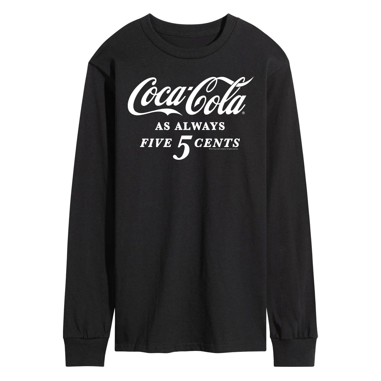 Мужская футболка Coca-Cola Five Cents с длинным рукавом и рисунком Licensed Character
Мужская футболка Coca-Cola Five Cents с длинным рукавом и рисунком Licensed Character