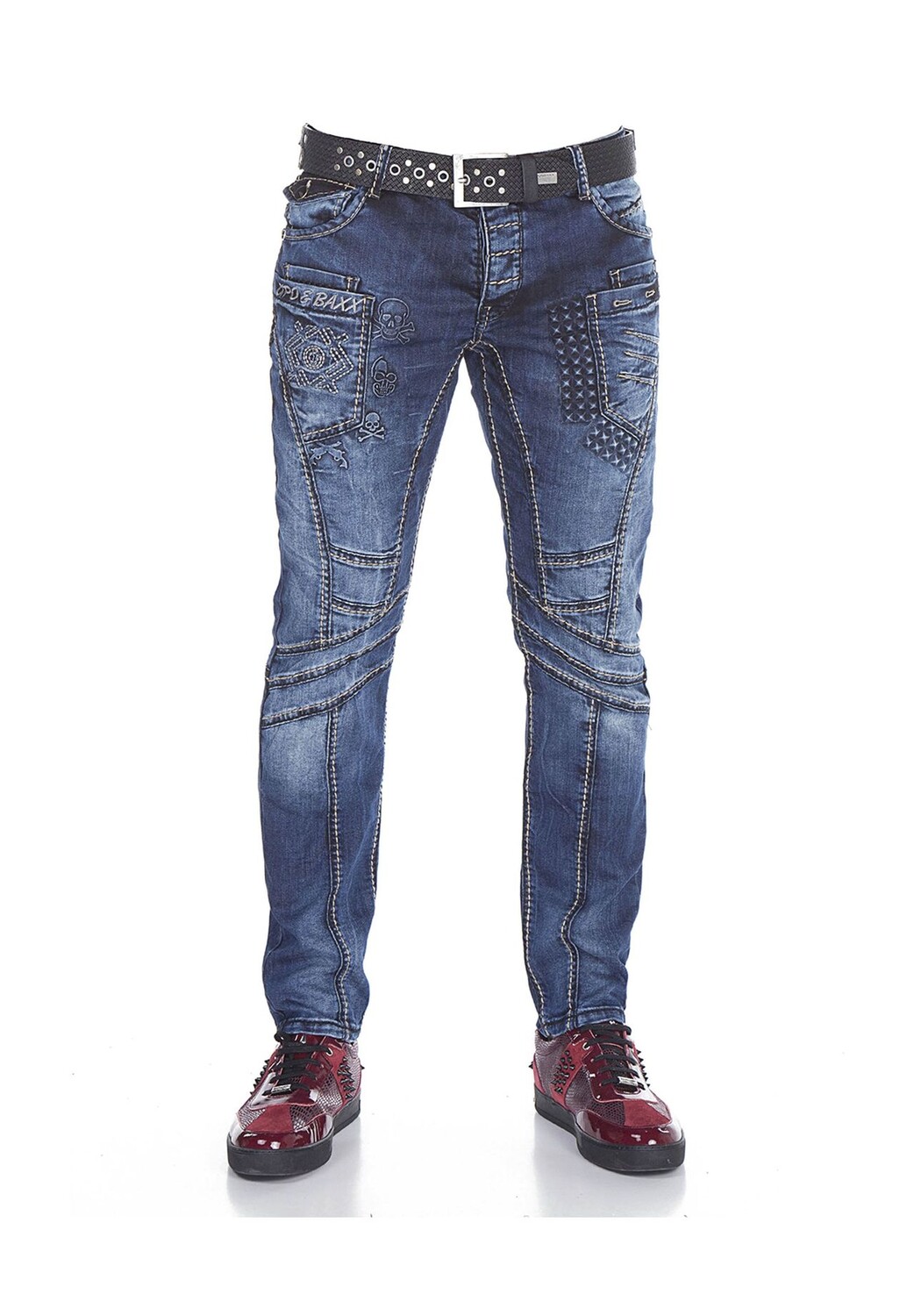 Джинсы прямого кроя с модными декоративными швами CIPO & BAXX, цвет Darkblue
Джинсы прямого кроя с модными декоративными швами CIPO & BAXX, цвет Darkblue