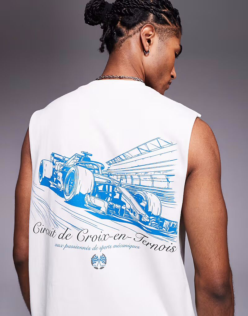 Майка с принтом на спине River Island цвета экрю
Майка с принтом на спине River Island цвета экрю