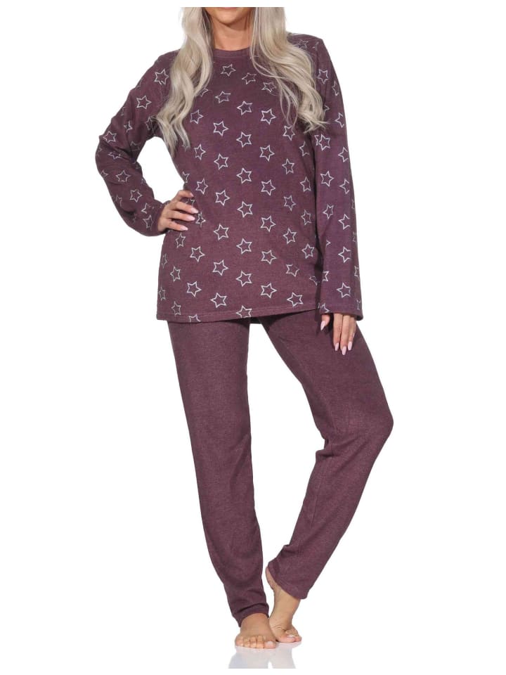 NORMANN Пижама из махровой ткани с длинными рукавами, манжетами и звездочками ягодного цвета
NORMANN Пижама из махровой ткани с длинными рукавами, манжетами и звездочками ягодного цвета