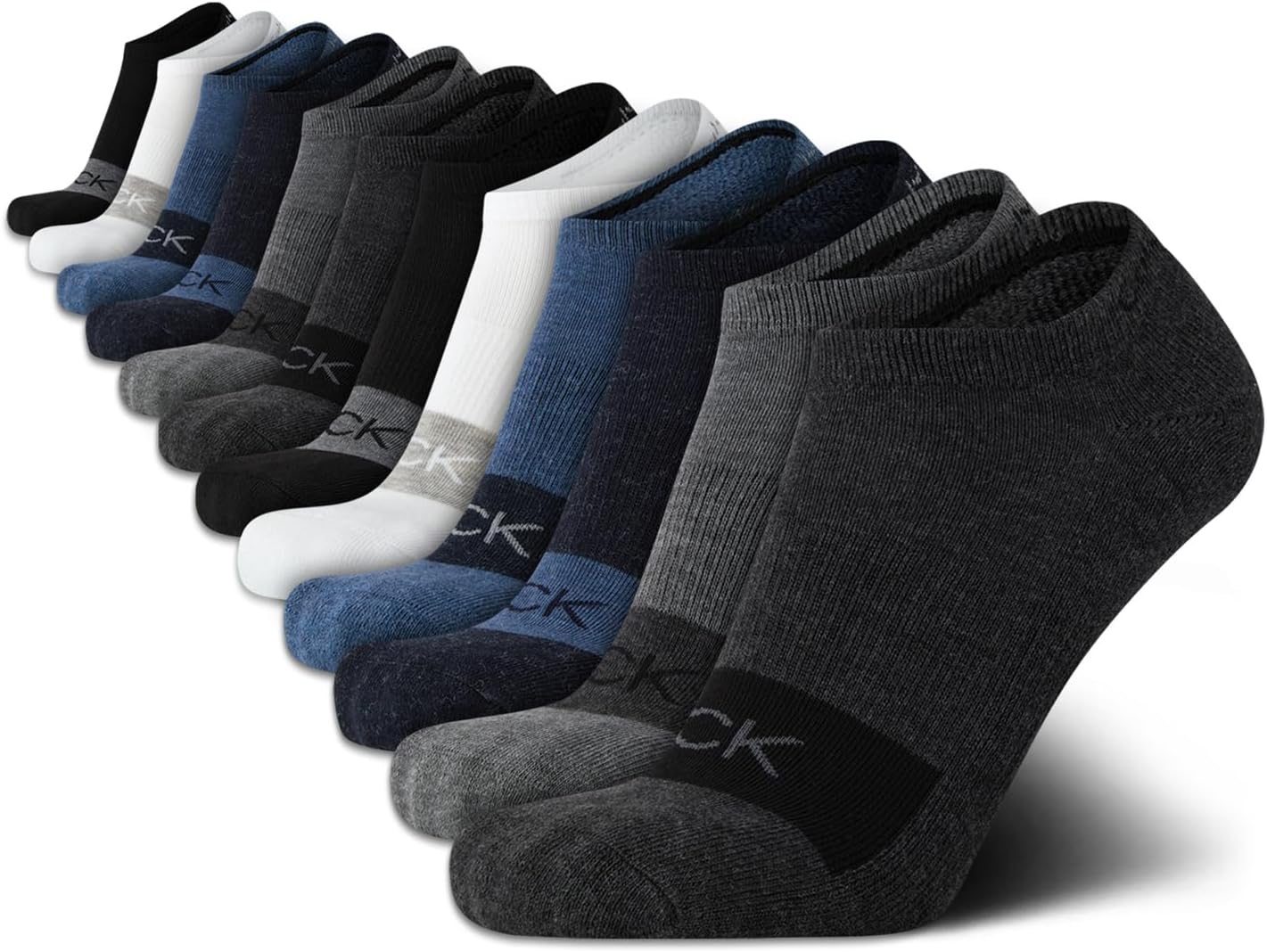 Носки Calvin Klein Mens No Show Socks - 12 пар легких дышащих спортивных носков с мягкой подкладкой для мужчин, Grey Assorted
Носки Calvin Klein Mens No Show Socks - 12 пар легких дышащих спортивных носков с мягкой подкладкой для мужчин, Grey Assorted