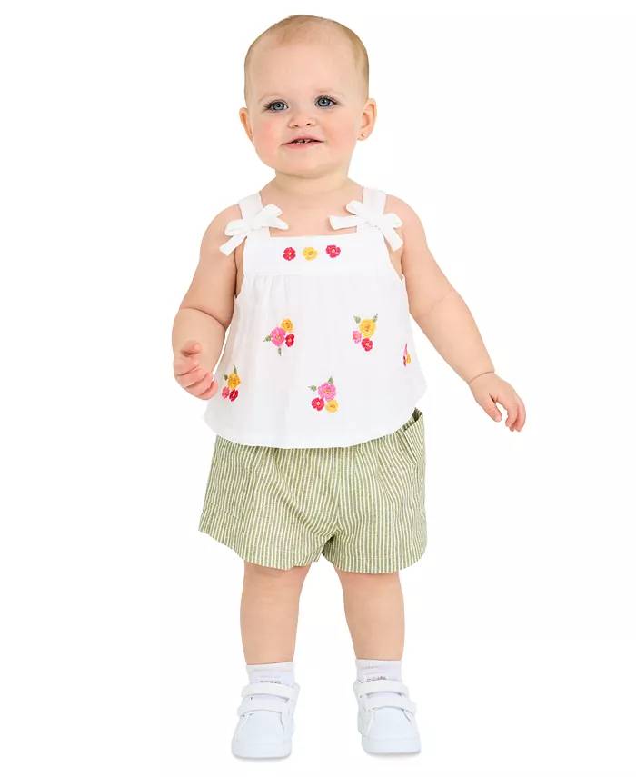 Детский комплект для девочки: вышитый топ и шорты, 2 предмета Rare Editions, коричневый/бежевый
Детский комплект для девочки: вышитый топ и шорты, 2 предмета Rare Editions, коричневый/бежевый