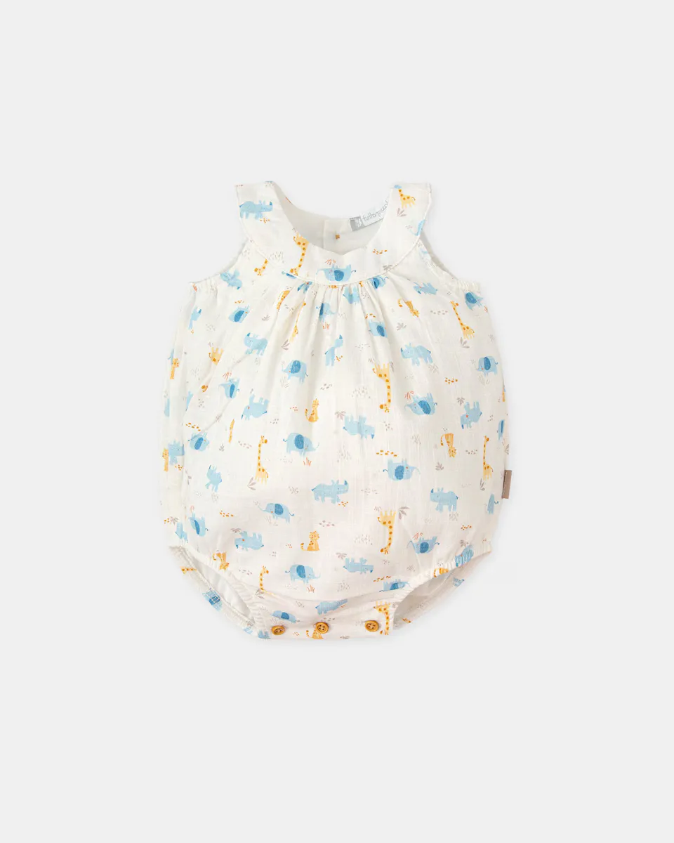 Детский комбинезон без рукавов с анималистичным принтом Tutto Piccolo, белый
Детский комбинезон без рукавов с анималистичным принтом Tutto Piccolo, белый