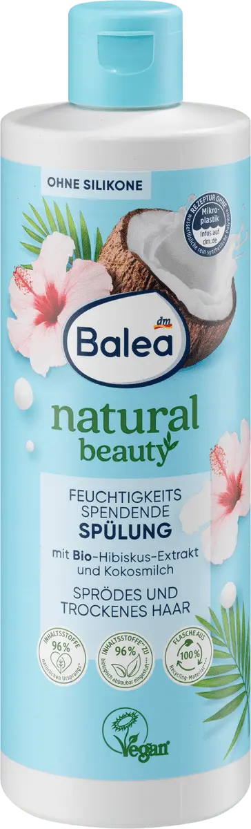 Кондиционер Natural Beauty с органическим экстрактом гибискуса и кокосовым молоком 350мл Balea
Кондиционер Natural Beauty с органическим экстрактом гибискуса и кокосовым молоком 350мл Balea