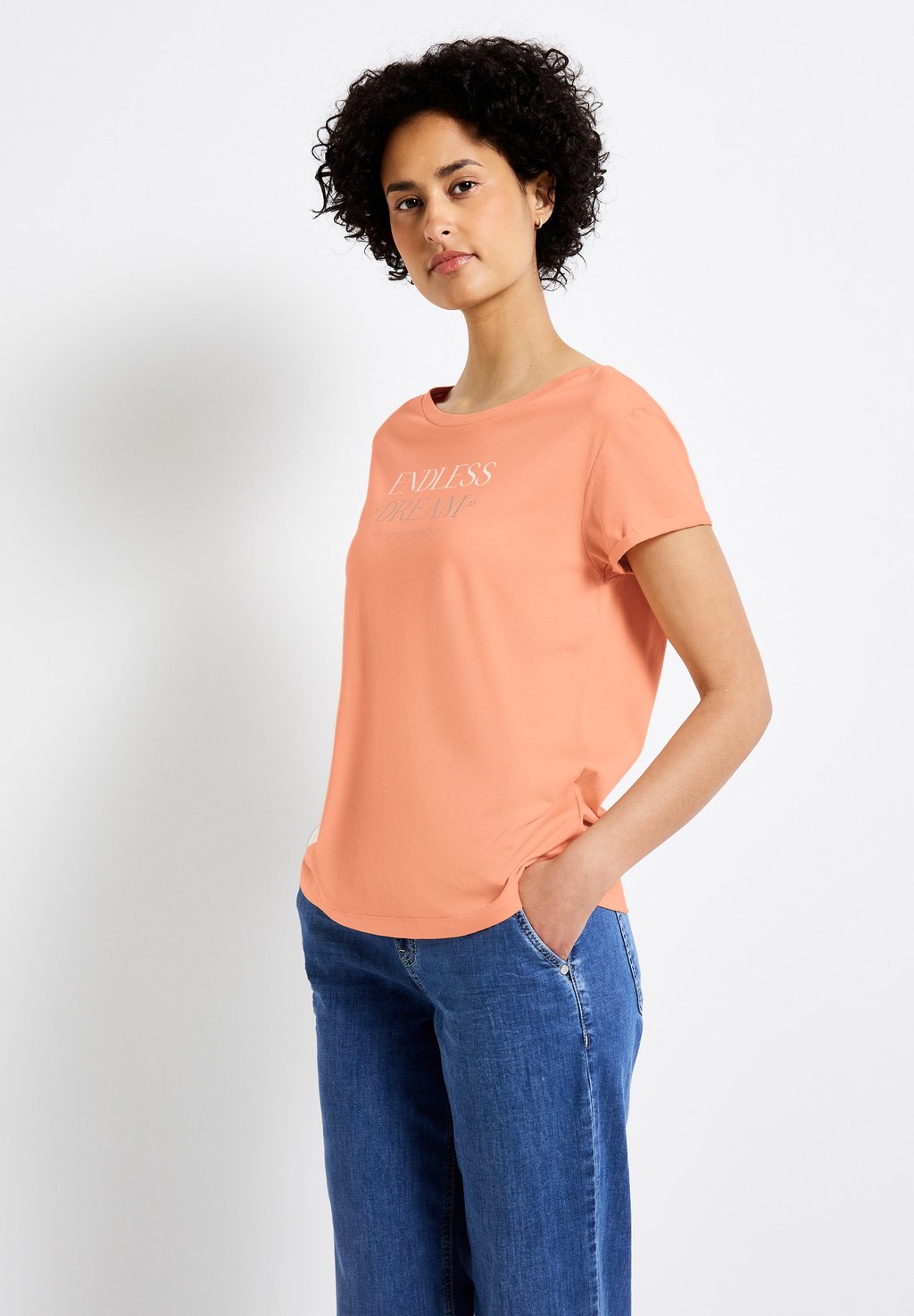 Футболка с принтом Street One, оранжевый 
Футболка с принтом Street One, оранжевый