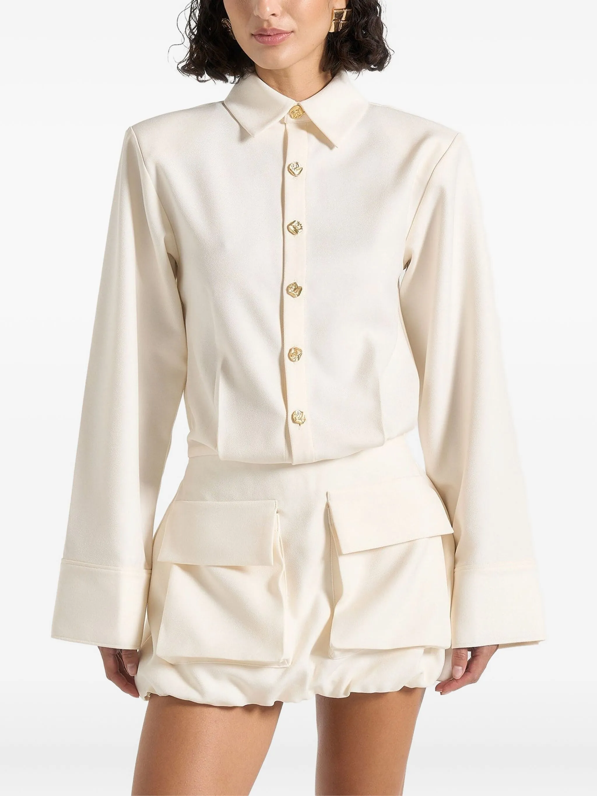 Платье-рубашка мини Laure с карманами карго Manière De Voir, бежевый
Платье-рубашка мини Laure с карманами карго Manière De Voir, бежевый