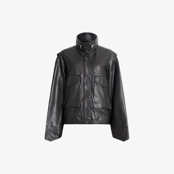 Кожаная куртка Clay свободного кроя с воротником-стойкой Allsaints, черный
Кожаная куртка Clay свободного кроя с воротником-стойкой Allsaints, черный