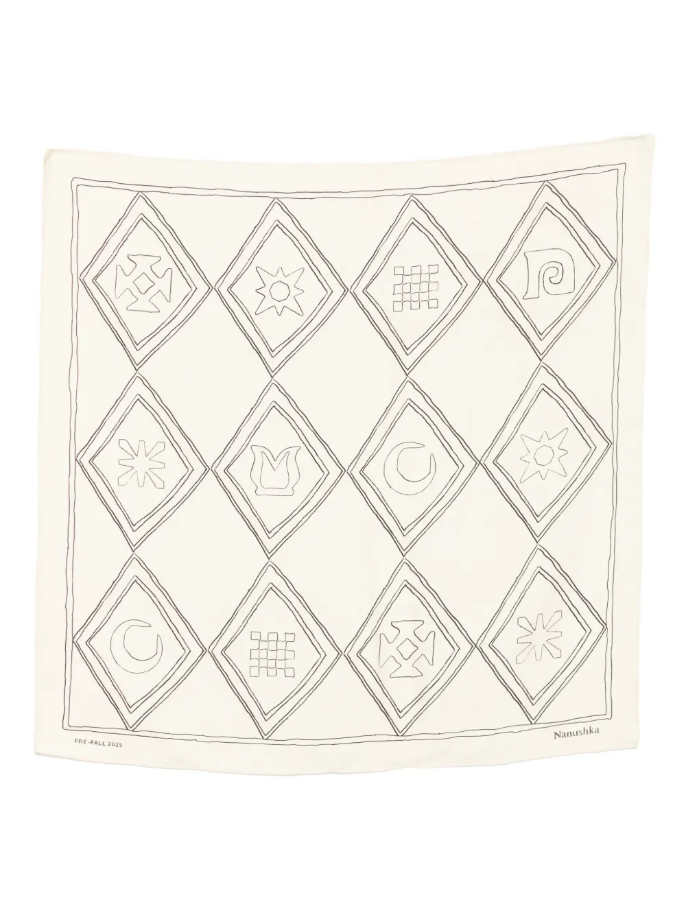 Шелковый платок с узором аргайл Nanushka, нейтральный
Шелковый платок с узором аргайл Nanushka, нейтральный