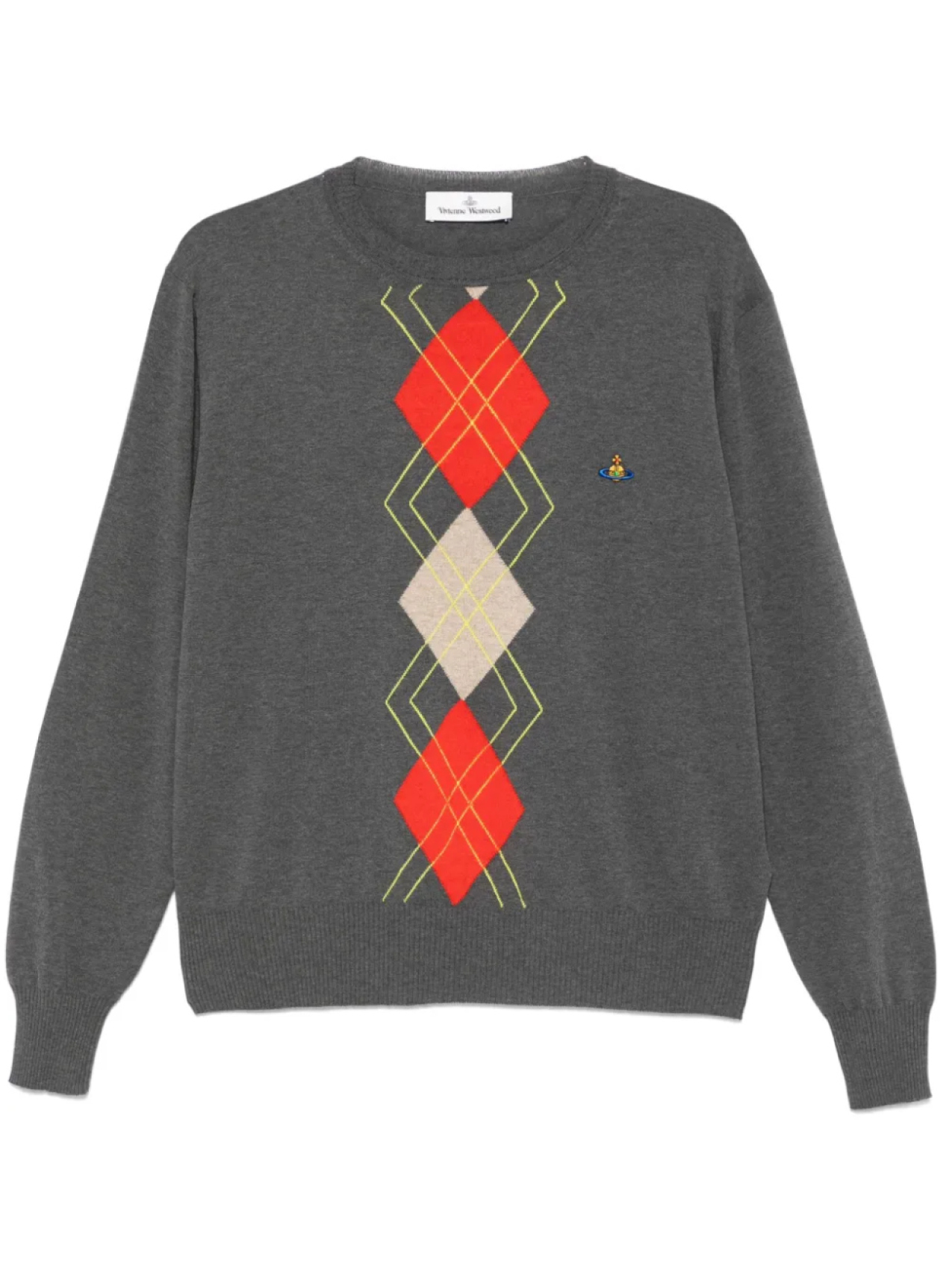 Vivienne Westwood свитер с узором аргайл, серый 
Vivienne Westwood свитер с узором аргайл, серый