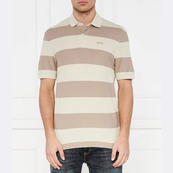 Рубашка-Поло стандартного кроя в спортивную полоску Boss, коричневый
Рубашка-Поло стандартного кроя в спортивную полоску Boss, коричневый
