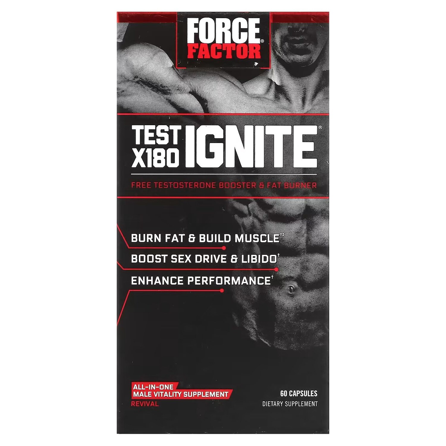 Усилитель тестостерона и сжигатель жира Force Factor Test X180 Ignite, 60 капсул
Усилитель тестостерона и сжигатель жира Force Factor Test X180 Ignite, 60 капсул