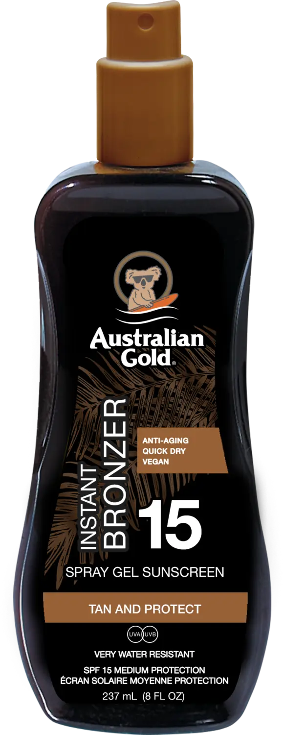 Солнцезащитный крем Australian Gold Spray Gel mit Bronzer LSF 15
Солнцезащитный крем Australian Gold Spray Gel mit Bronzer LSF 15