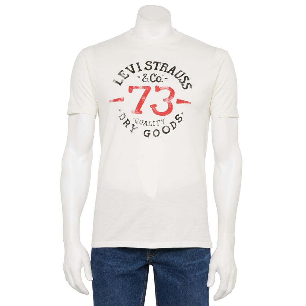 Мужская футболка свободного кроя с короткими рукавами и рисунком Levi's, белый
Мужская футболка свободного кроя с короткими рукавами и рисунком Levi's, белый