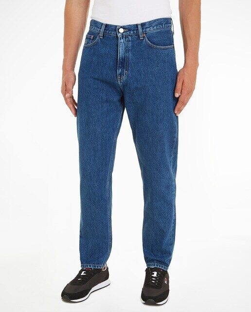 Мужские зауженные джинсы свободного кроя Isaac со средней посадкой Tommy Jeans, синий
Мужские зауженные джинсы свободного кроя Isaac со средней посадкой Tommy Jeans, синий