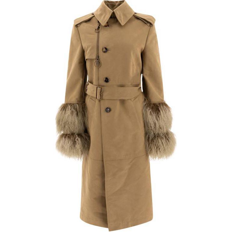 Тренч с отделкой из овчины Burberry, хаки
Тренч с отделкой из овчины Burberry, хаки