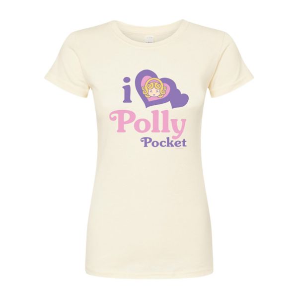 Футболка приталенная I love Polly для девушек Polly Pocket, бежевый 
Футболка приталенная I love Polly для девушек Polly Pocket, бежевый
