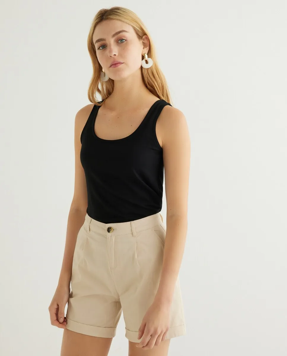 Женская футболка на бретелях с круглым вырезом Guitare, черный
Женская футболка на бретелях с круглым вырезом Guitare, черный