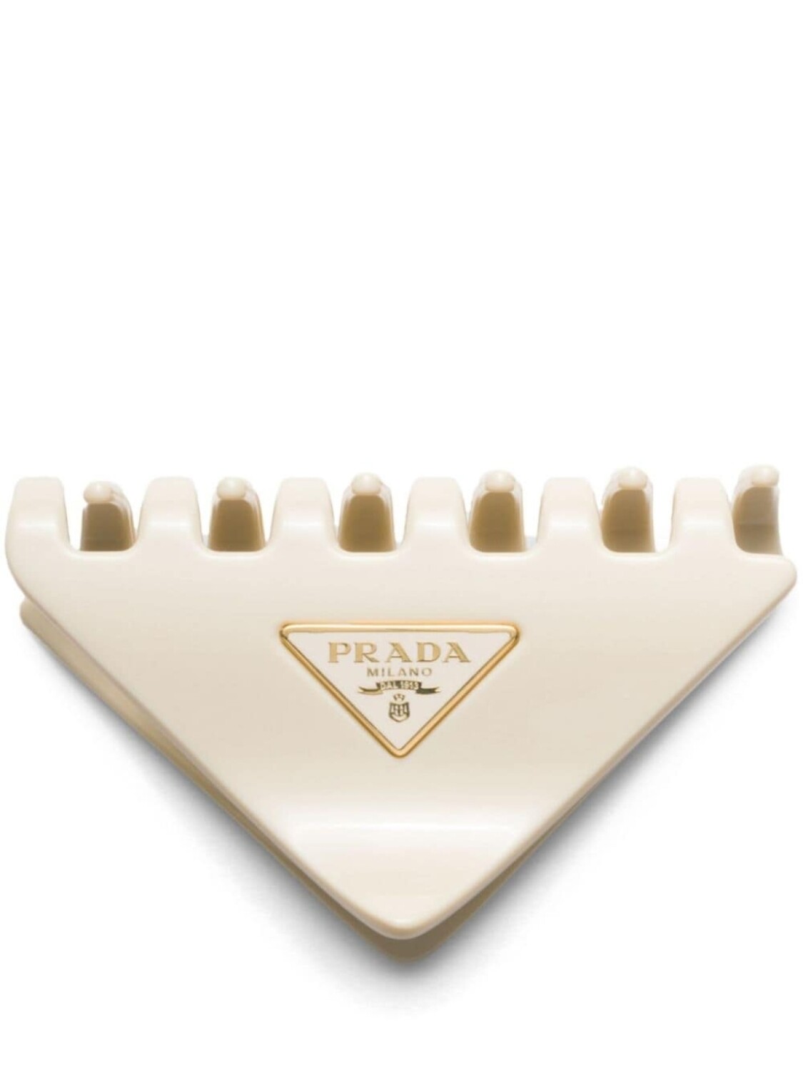 Prada заколка для волос с аппликацией логотипа, нейтральный цвет
Prada заколка для волос с аппликацией логотипа, нейтральный цвет