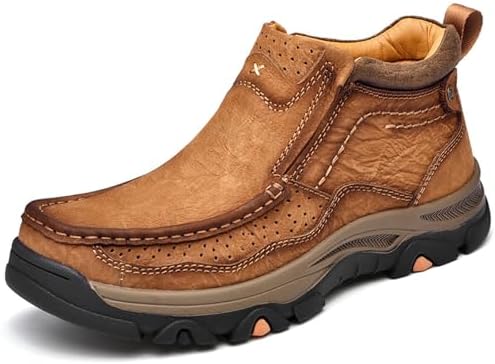 Мужские кожаные ботинки Tokouk с ручной строчкой, слипоны до щиколотки, повседневные мокасины-чукки, нескользящие для прогулок на открытом воздухе и вождения, коричневый
Мужские кожаные ботинки Tokouk с ручной строчкой, слипоны до щиколотки, повседневные мокасины-чукки, нескользящие для прогулок на открытом воздухе и вождения, коричневый