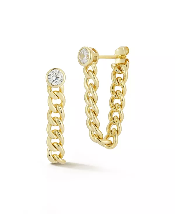 Серьги-Подвески из стерлингового серебра 14 карат с цепочкой панцирного плетения спереди и сзади Rachel Zoe, gold
Серьги-Подвески из стерлингового серебра 14 карат с цепочкой панцирного плетения спереди и сзади Rachel Zoe, gold