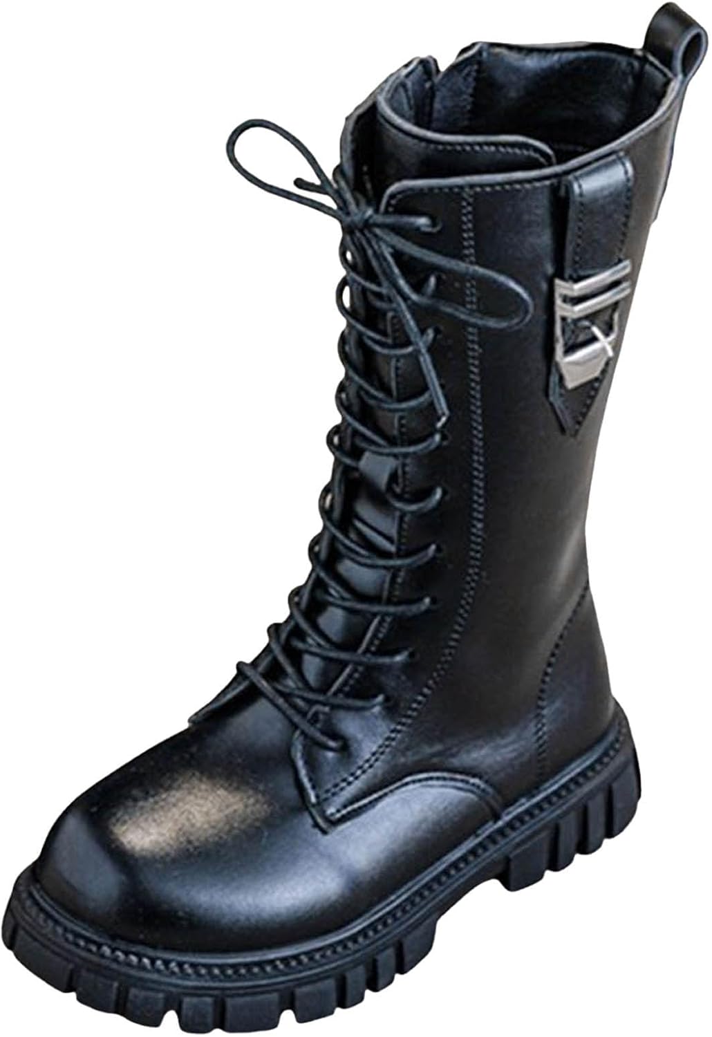 Готические ботинки для девочек Шнуровка Боевые ботинки Из ПУ-кожи С боковой молнией Панк Готические ботинки Модные Водонепроницаемые Ботинки до середины голени Зимние для верховой езды Kvotuu, черный
Готические ботинки для девочек Шнуровка Боевые ботинки Из ПУ-кожи С боковой молнией Панк Готические ботинки Модные Водонепроницаемые Ботинки до середины голени Зимние для верховой езды Kvotuu, черный