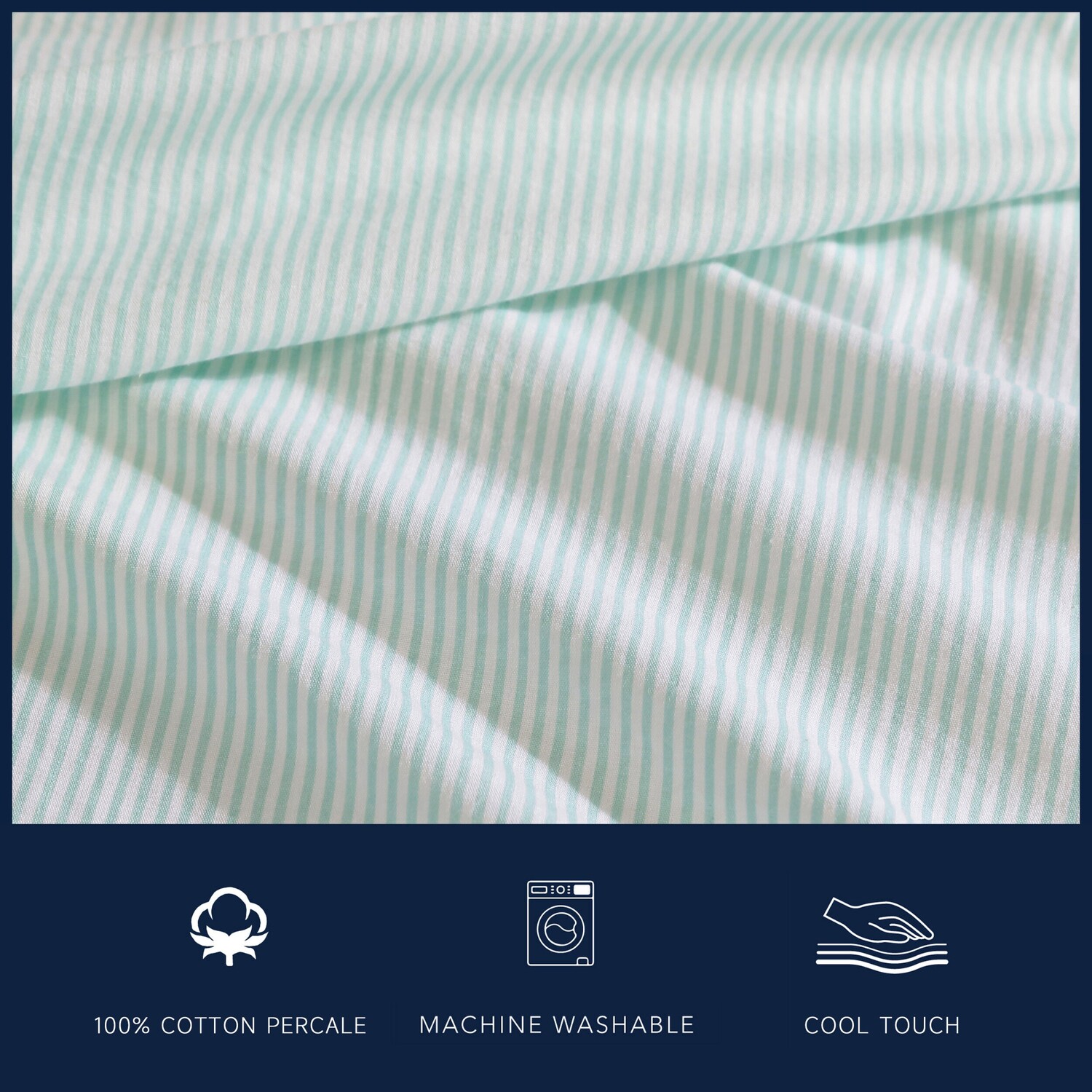 Комплект простыней Nautica Penny Green King в тонкую полоску, цвет Maldive Green
Комплект простыней Nautica Penny Green King в тонкую полоску, цвет Maldive Green
