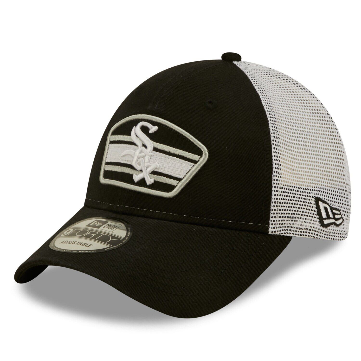 Мужская кепка New Era черного/белого цвета с логотипом Chicago White Sox 9FORTY Trucker Snapback Hat
Мужская кепка New Era черного/белого цвета с логотипом Chicago White Sox 9FORTY Trucker Snapback Hat