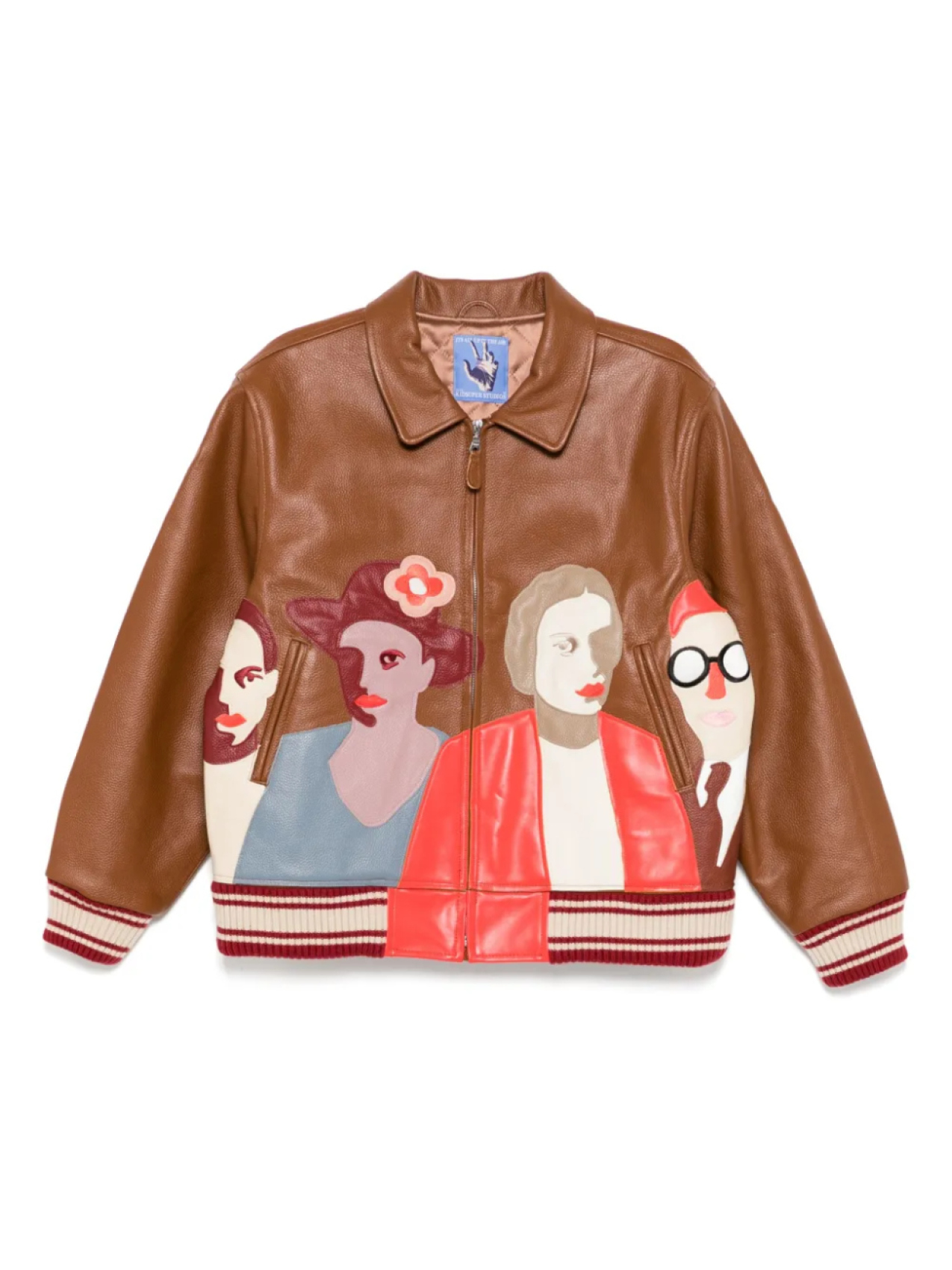 Лоскутная портретная кожаная куртка KidSuper, коричневый
Лоскутная портретная кожаная куртка KidSuper, коричневый