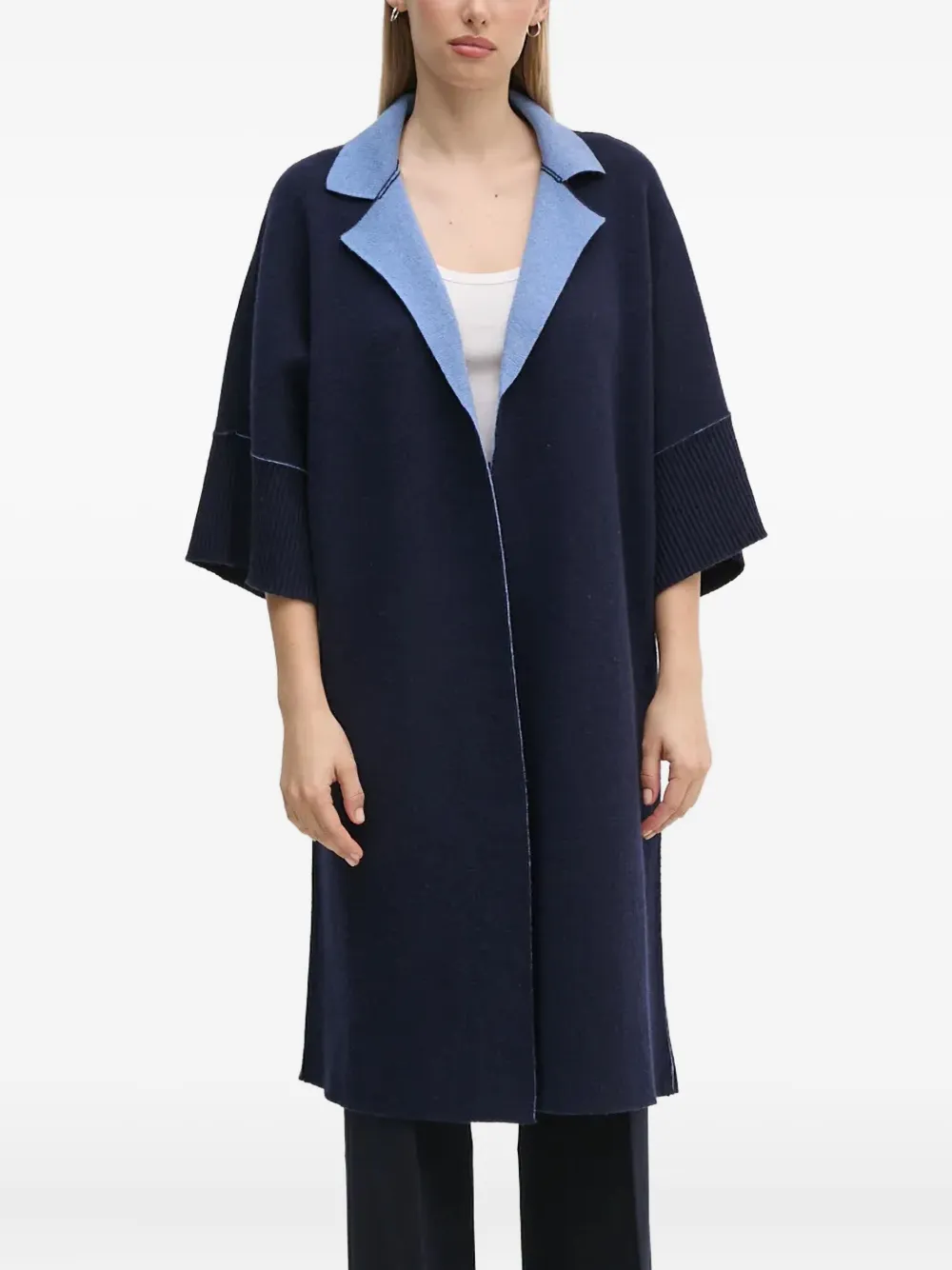 Кардиган с воротником Benetton, синий
Кардиган с воротником Benetton, синий