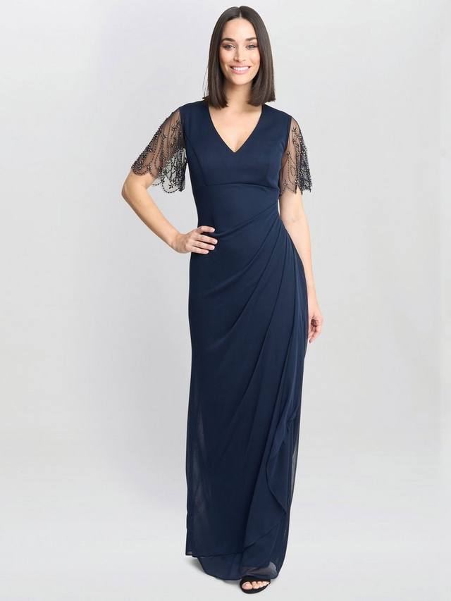 Расшитое бисером платье с рукавами-гребешками Gina Bacconi, темно-синий
Расшитое бисером платье с рукавами-гребешками Gina Bacconi, темно-синий