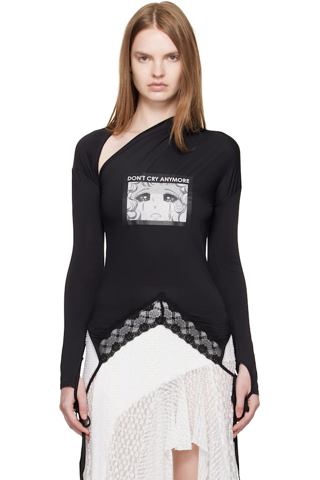 Футболка с асимметричным вырезом Pushbutton, черный
Футболка с асимметричным вырезом Pushbutton, черный