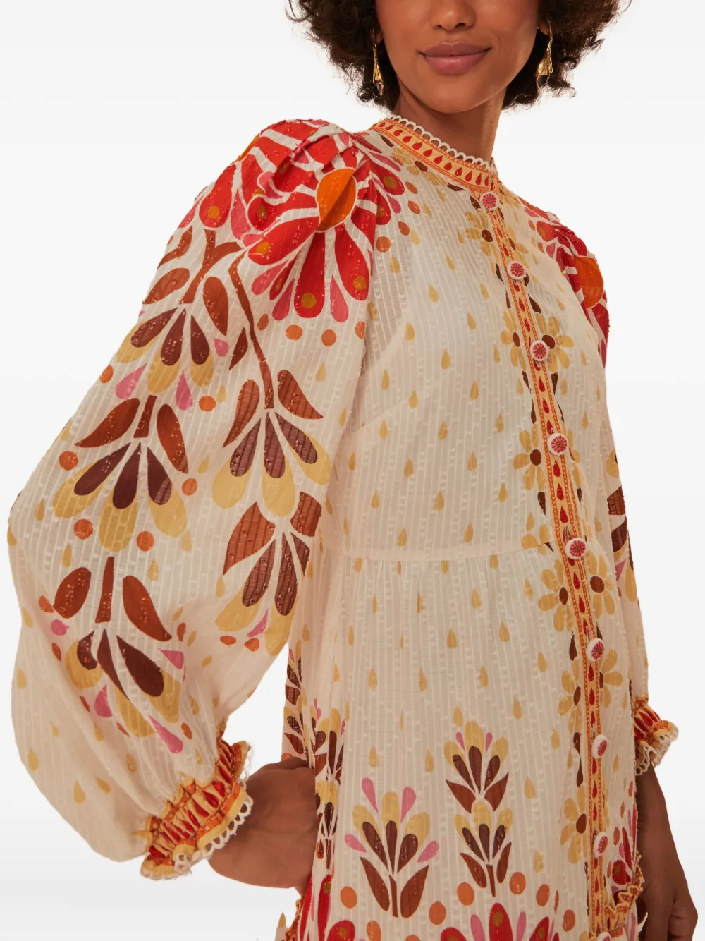 Платье Ainika с цветочным принтом и пуговицами спереди FARM Rio, белый
Платье Ainika с цветочным принтом и пуговицами спереди FARM Rio, белый